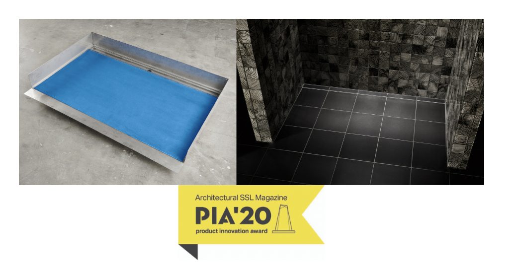 Infinity Drain® is a Product Innovation Award (PIA) Winner for its revolutionary  Stainless Steel Shower Base