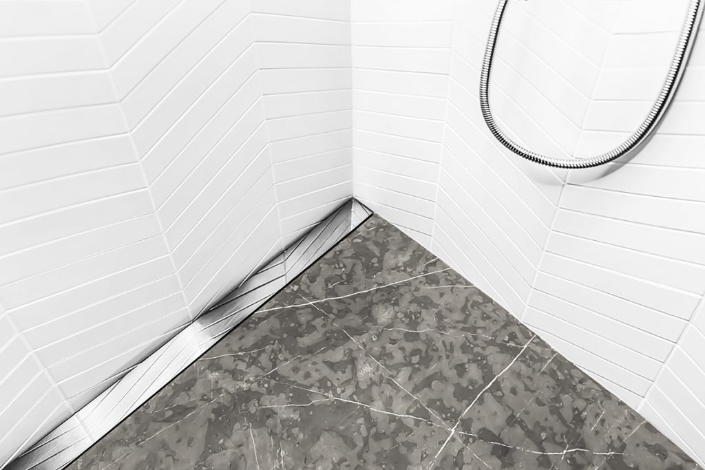 Bathroom Floor Drain Hidden Type Triangle Tile Insert Drainer